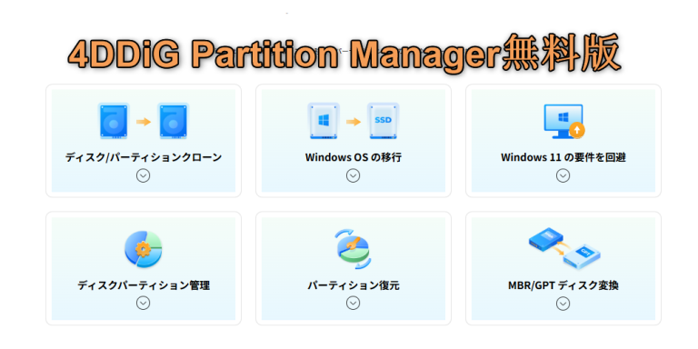 4DDiG Partition Manager無料版