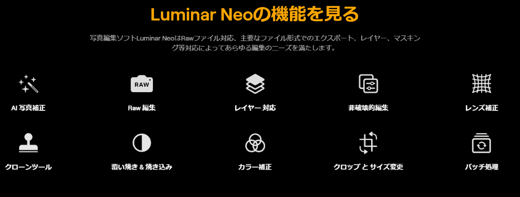 Luminar Neo機能
