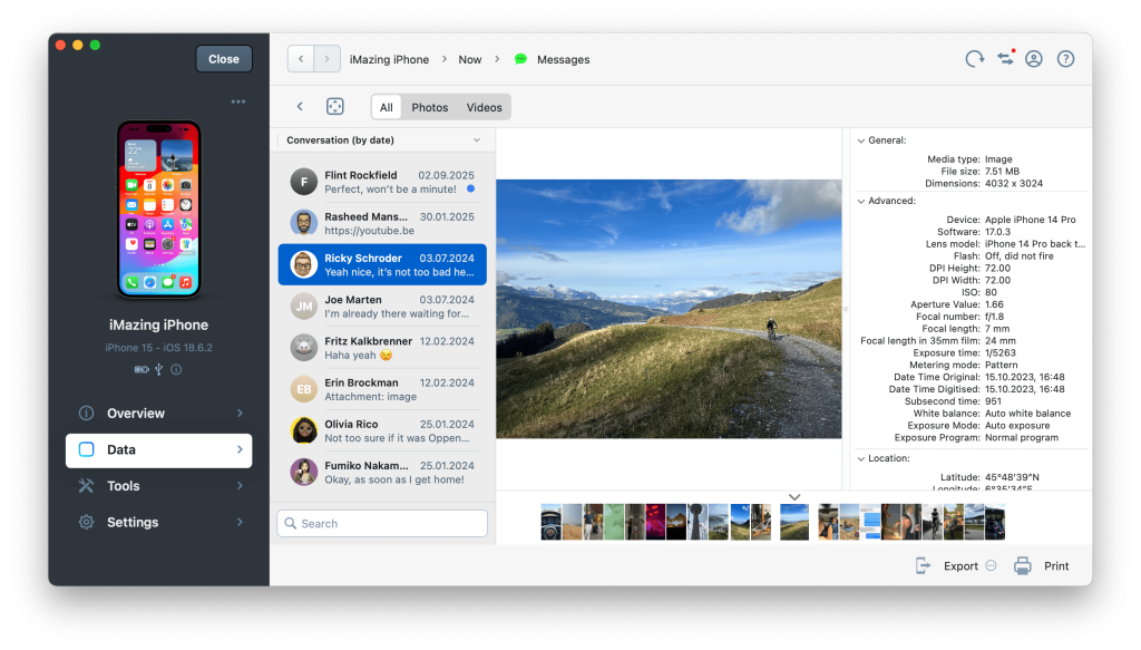 iMazing V3.4アップデート-メッセージ