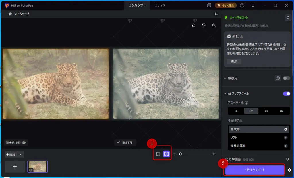 HitPaw FotorPeaでAI高画質化-3