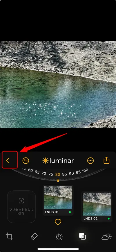 Luminar Mobileで写真を編集