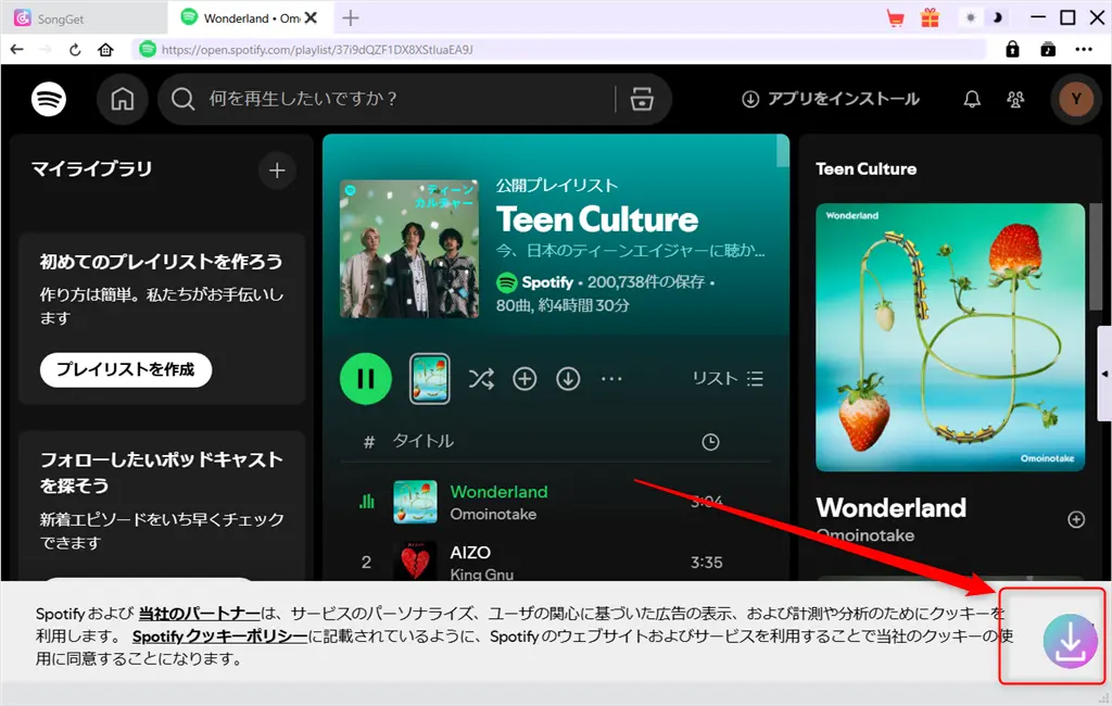 SongGetでSpotifyの音楽をダウンロード-3