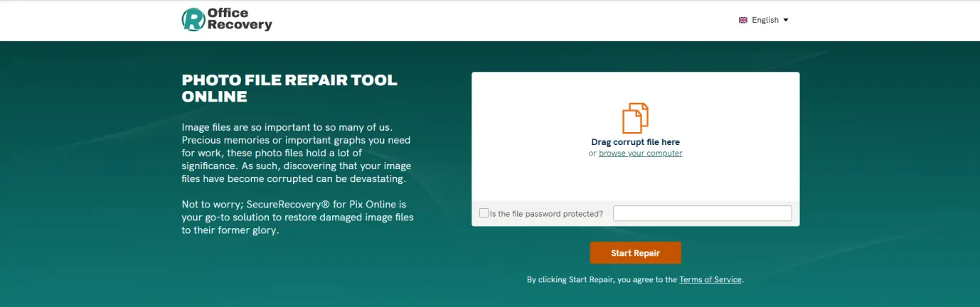 PixRecovery Onlineメイン画面